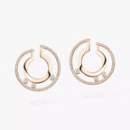 [LUXE]Move Romane Small Diamond Hoop Earrings