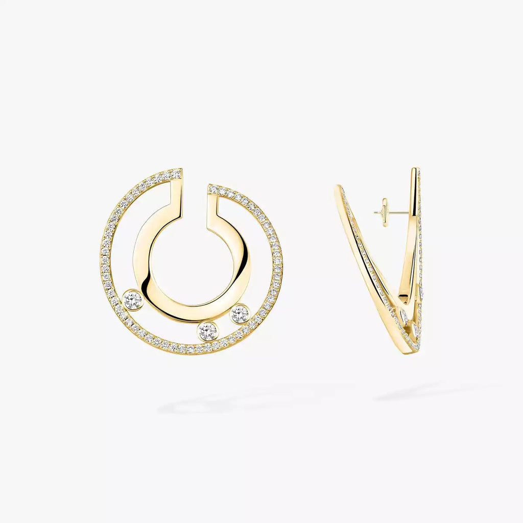 [LUXE]Move Romane Small Diamond Hoop Earrings