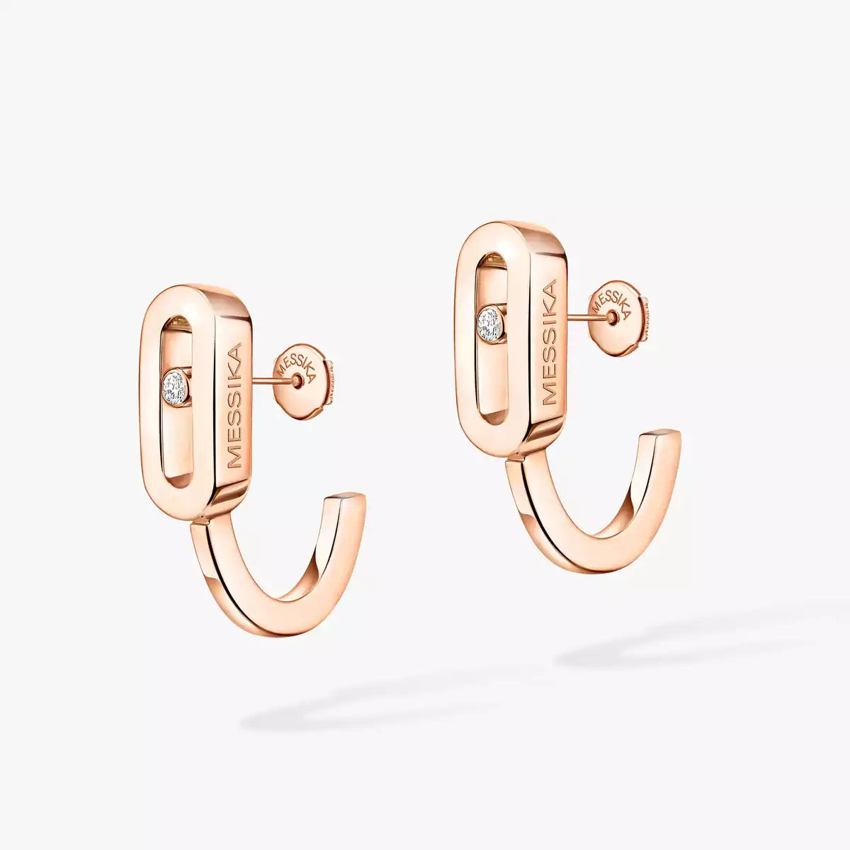 [LUXE]Diamond Mini Hoop Earrings Move Classique