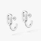 [LUXE]Diamond Mini Hoop Earrings Move Classique