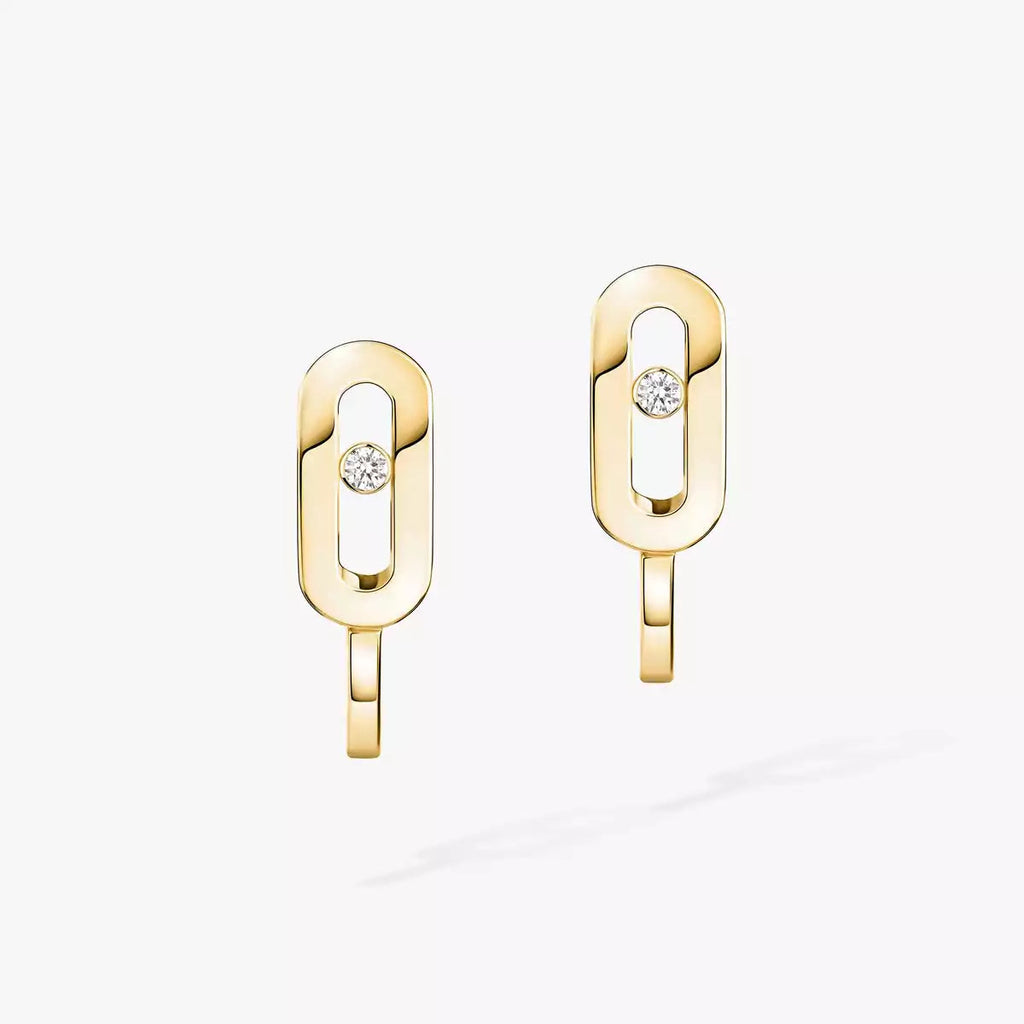 [LUXE]Diamond Mini Hoop Earrings Move Classique