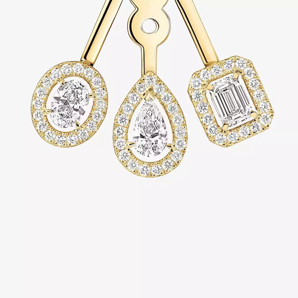 [LUXE] My Twin Trio  Diamond Earrings