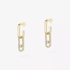 [LUXE]Move Link Diamond Earrings