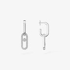 [LUXE]Move Link Diamond Earrings
