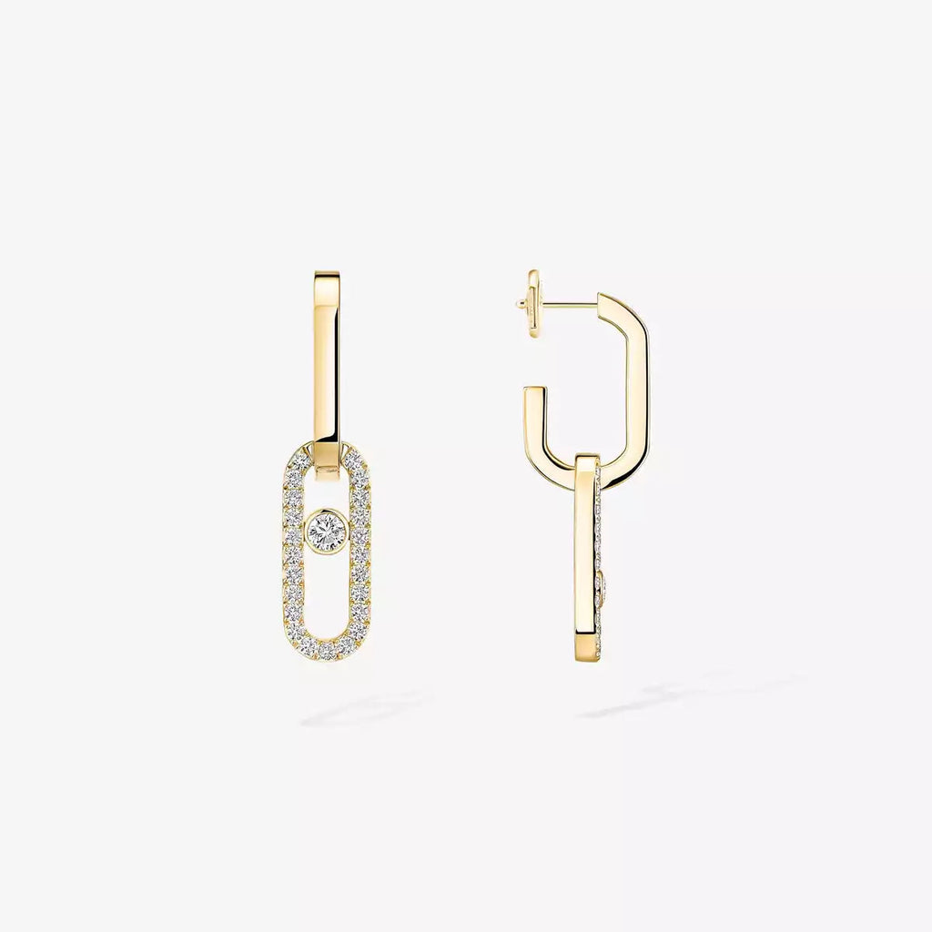 [LUXE]Move Link Diamond Earrings