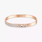 [LUXE]Move Noa Rose Gold Pavé Diamond Bangle Bracelet