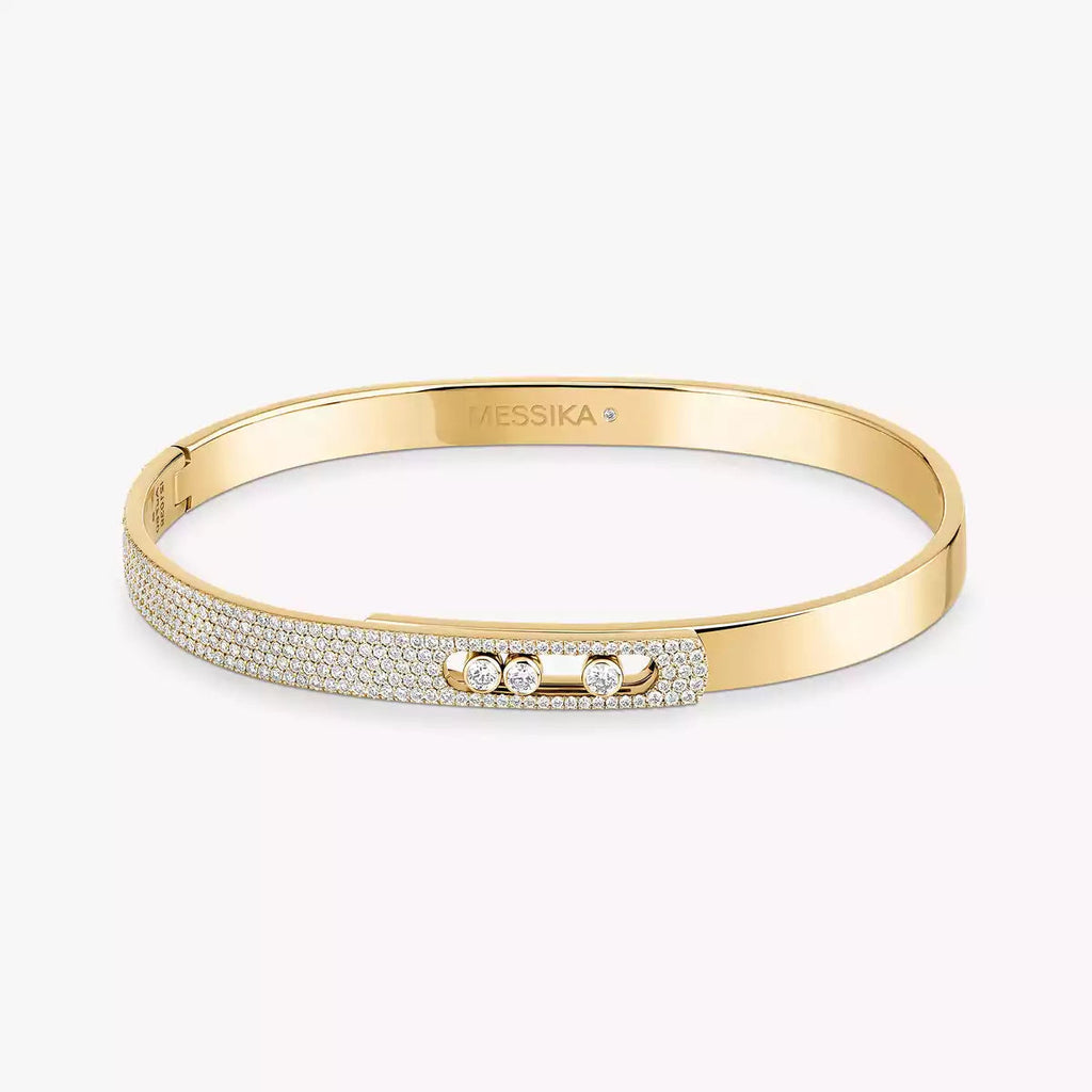 [LUXE]Move Noa Rose Gold Pavé Diamond Bangle Bracelet