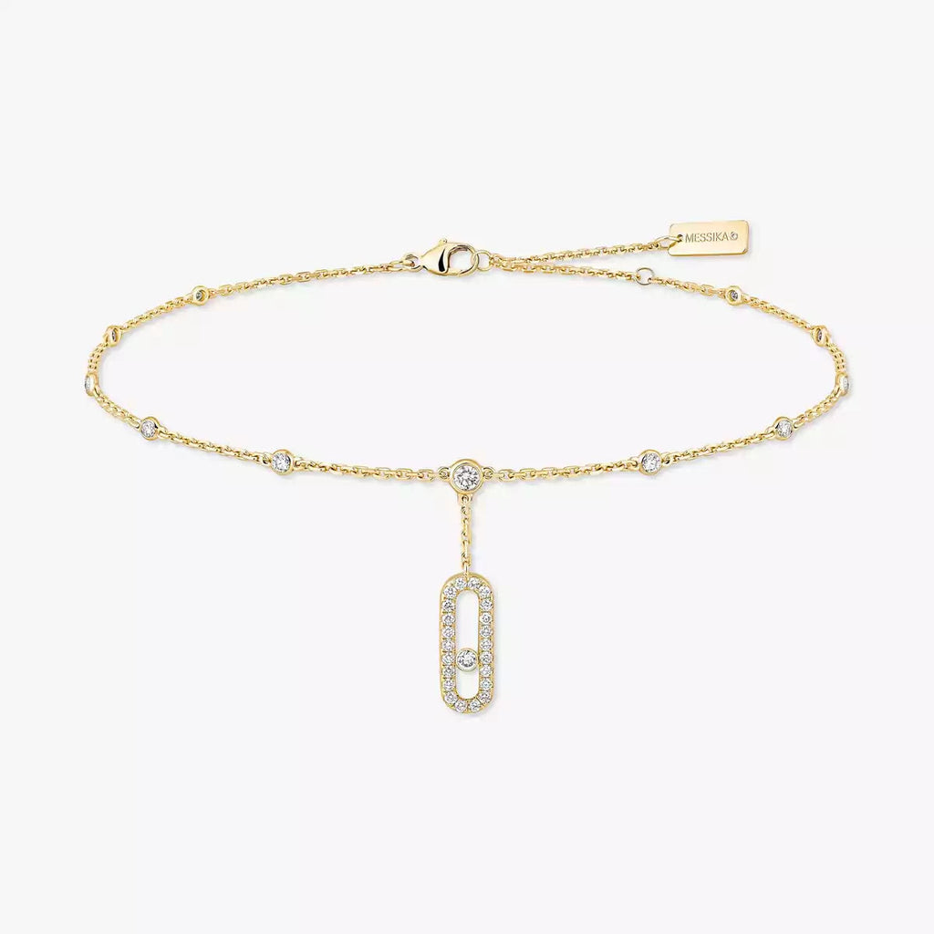 [LUXE] Move Uno pavé ankle bracelet