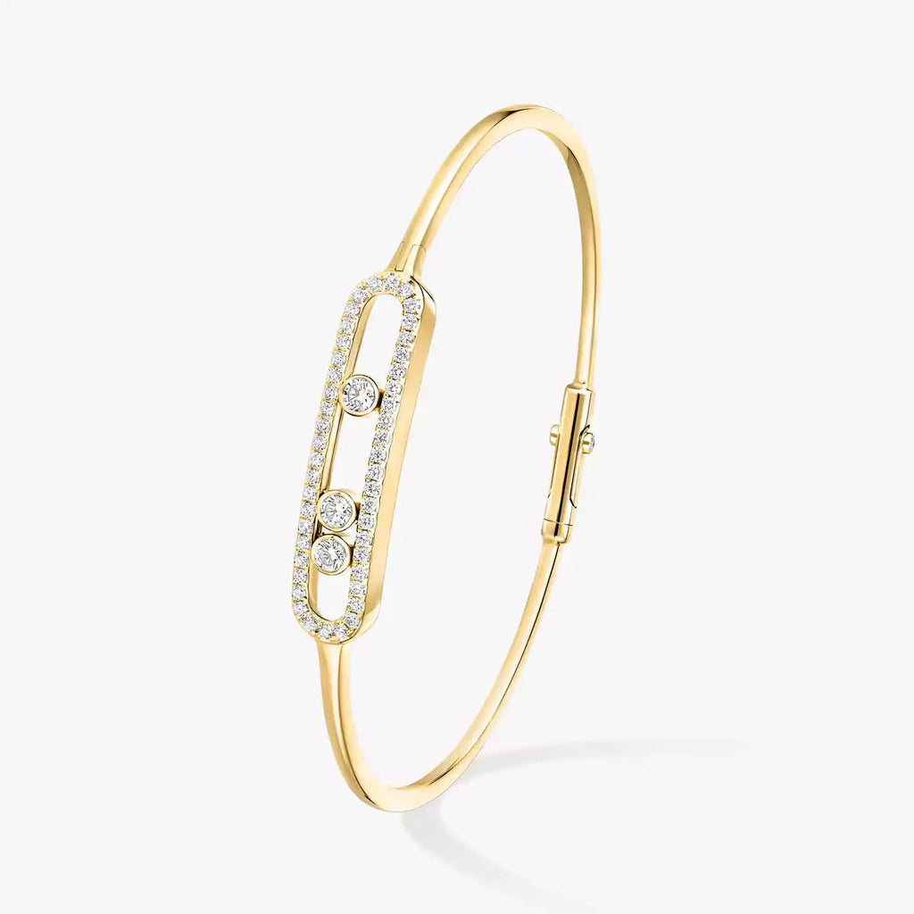[LUXE]Move Pavé Diamond Bangle Bracelet M