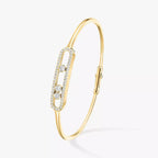 [LUXE]Move Pavé Diamond Bangle Bracelet M
