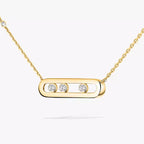 [LUXE] Baby Move Gold Diamond Necklace