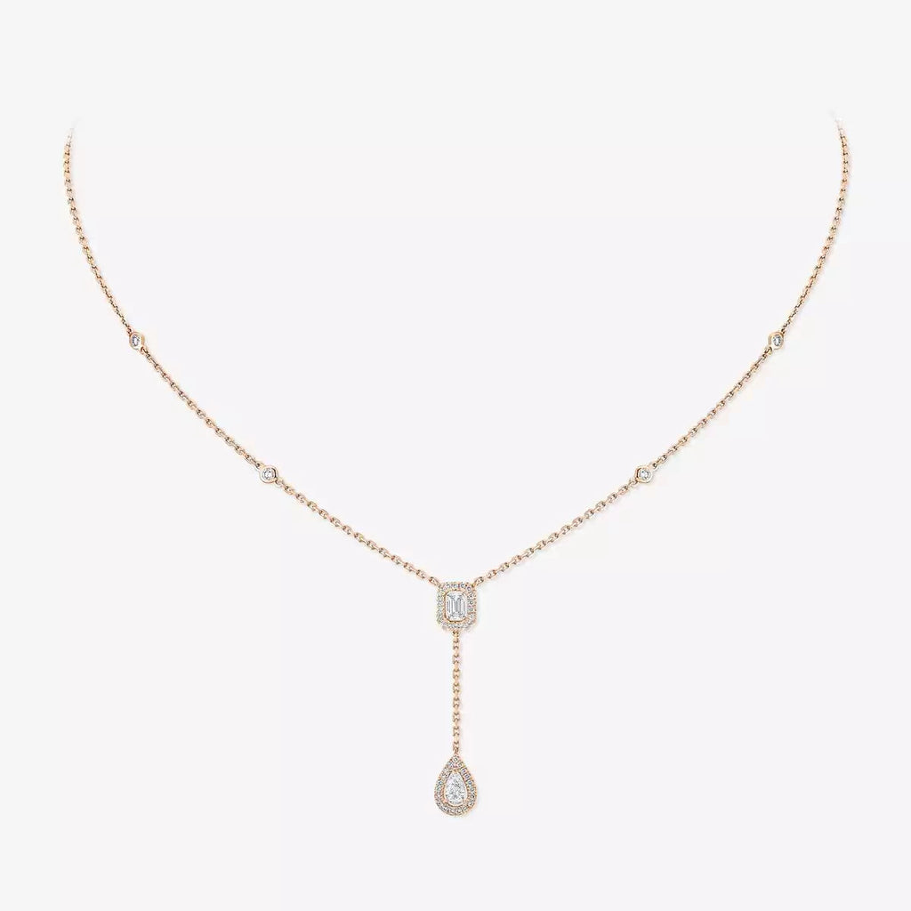 [LUXE]Gold Diamond Tie Necklace