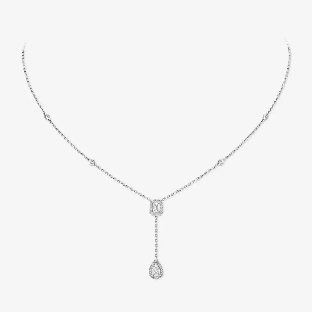 [LUXE]Gold Diamond Tie Necklace