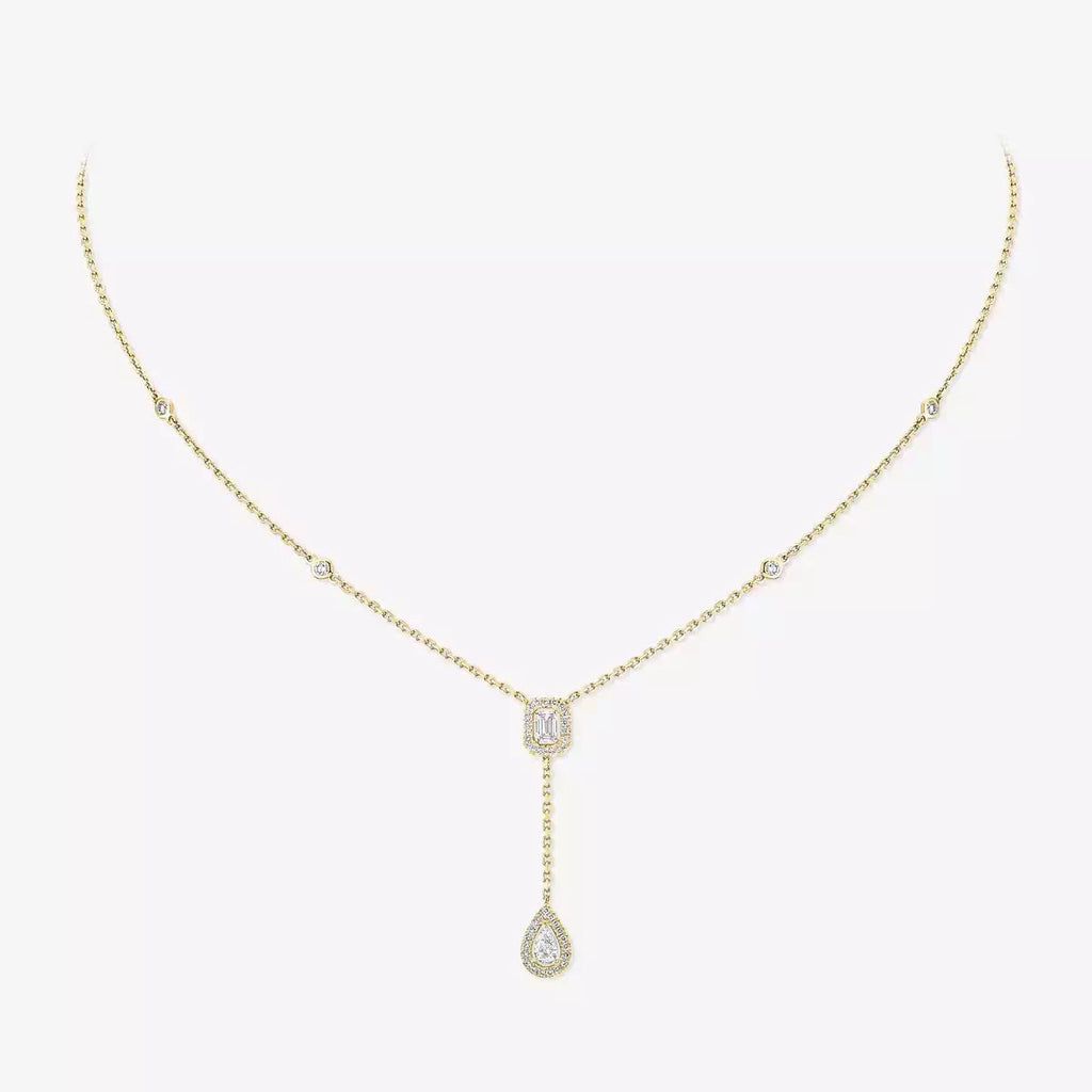 [LUXE]Gold Diamond Tie Necklace