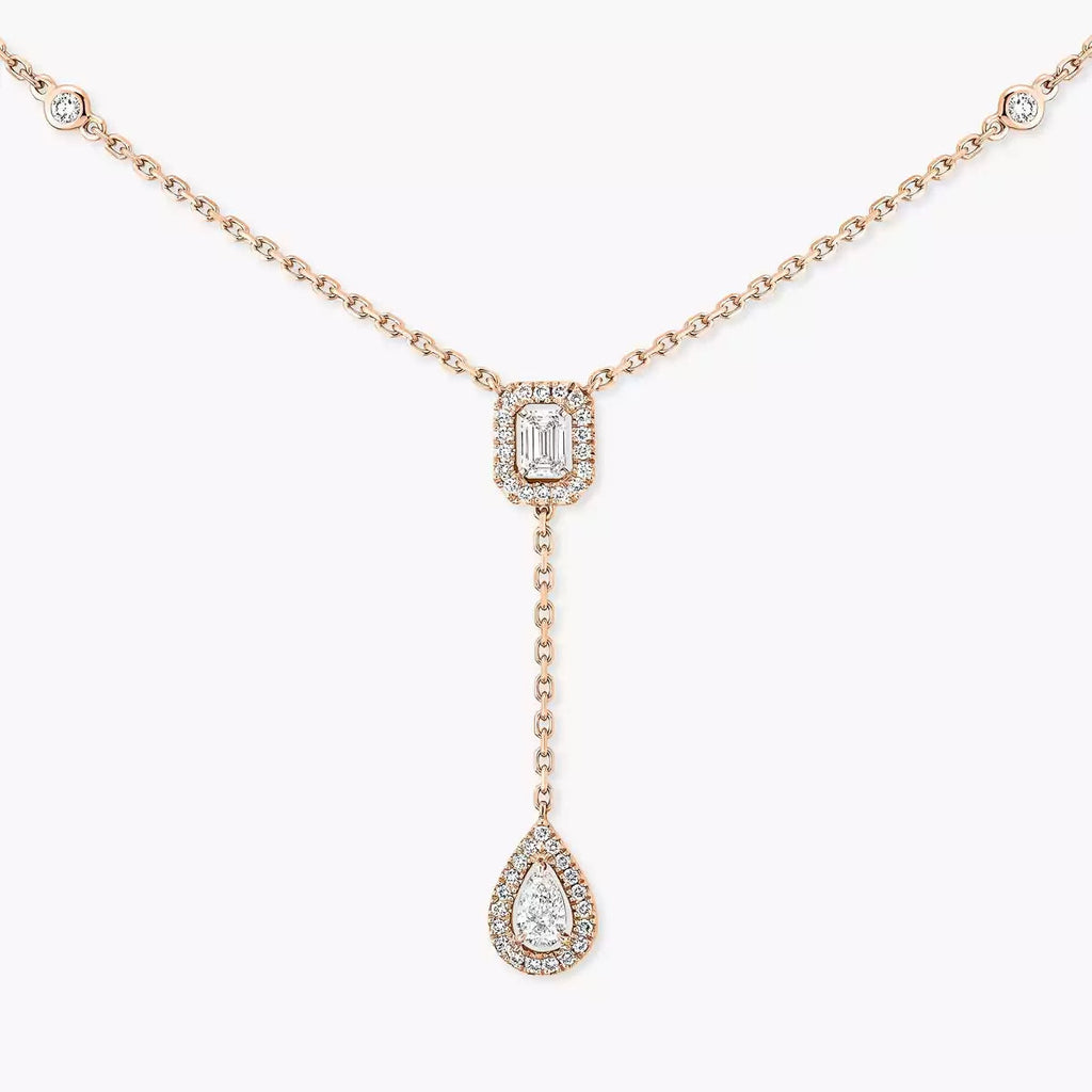 [LUXE]Gold Diamond Tie Necklace