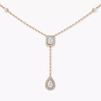 [LUXE]Gold Diamond Tie Necklace
