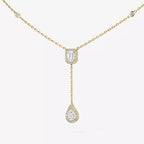 [LUXE]Gold Diamond Tie Necklace