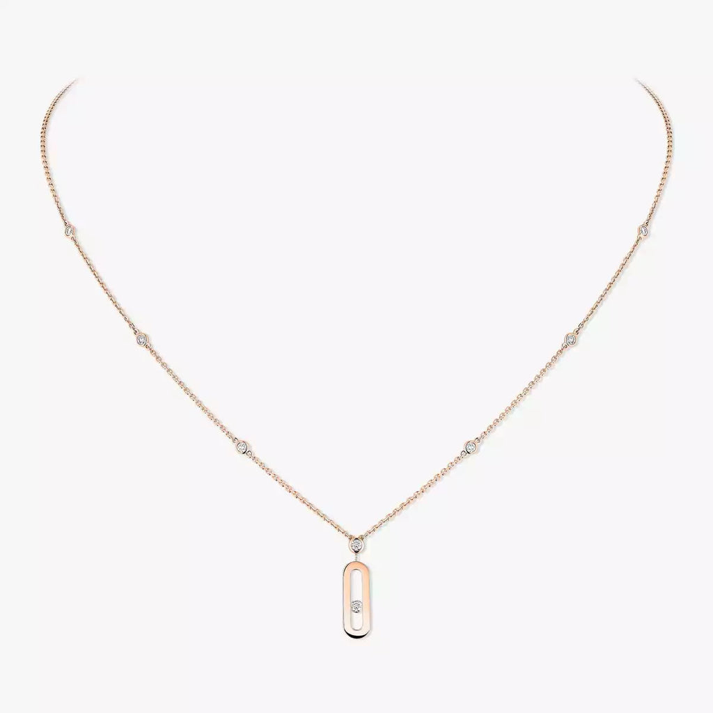 [LUXE] Move Uno Gold Diamond Long Necklace