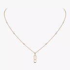 [LUXE] Move Uno Gold Diamond Long Necklace