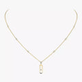 [LUXE] Move Uno Gold Diamond Long Necklace