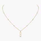 [LUXE] Move Uno Gold Diamond Long Necklace