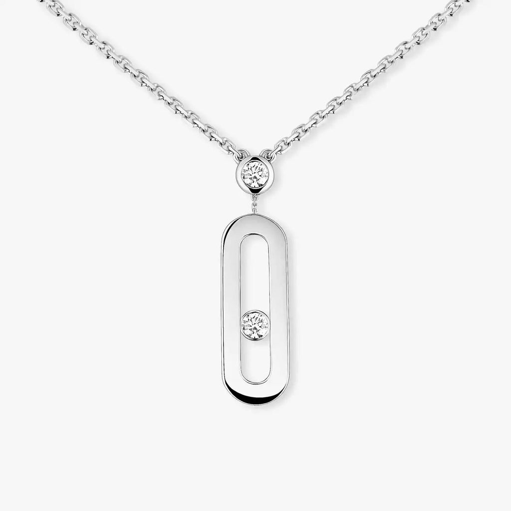 [LUXE] Move Uno Gold Diamond Long Necklace