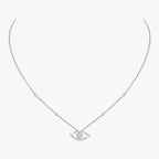 [LUXE]Pave_ Diamond Necklace Lucky Eye