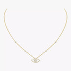 [LUXE]Pave_ Diamond Necklace Lucky Eye