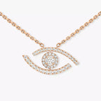 [LUXE]Pave_ Diamond Necklace Lucky Eye