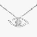 [LUXE]Pave_ Diamond Necklace Lucky Eye
