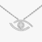 [LUXE]Pave_ Diamond Necklace Lucky Eye