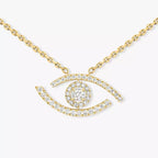 [LUXE]Pave_ Diamond Necklace Lucky Eye