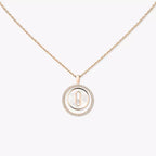 [LUXE]Lucky Move Diamond Necklace in Rose Gold and White Mother-of-Pearl