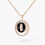 [LUXE]Lucky Move Diamond Necklace in Rose Gold and White Mother-of-Pearl