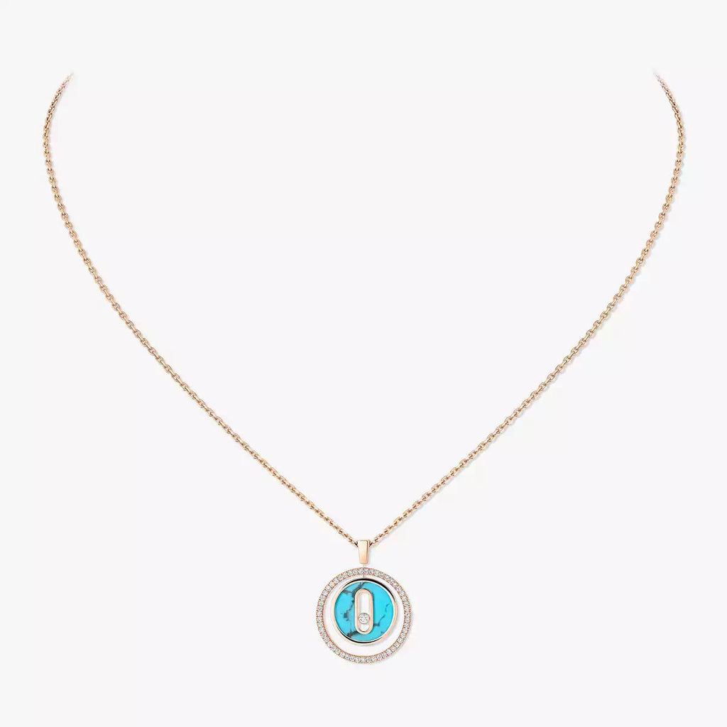 [LUXE]Lucky Move Diamond Necklace in Rose Gold and White Mother-of-Pearl