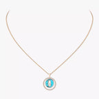 [LUXE]Lucky Move Diamond Necklace in Rose Gold and White Mother-of-Pearl