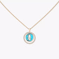 [LUXE]Lucky Move Diamond Necklace in Rose Gold and White Mother-of-Pearl