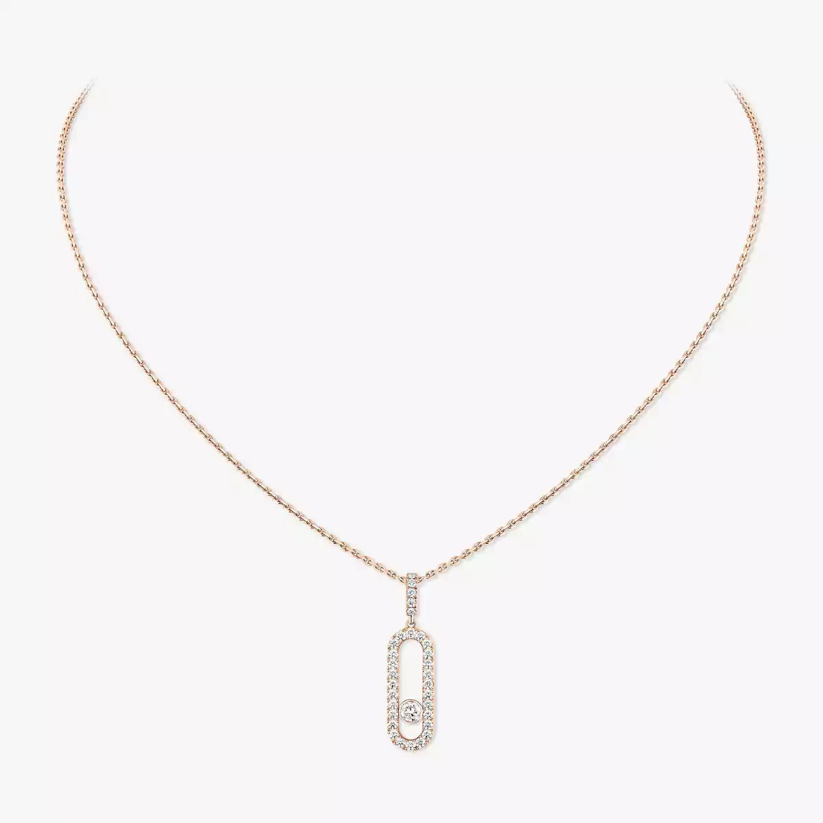 [LUXE]Move Uno Diamond Necklace in Rose Gold