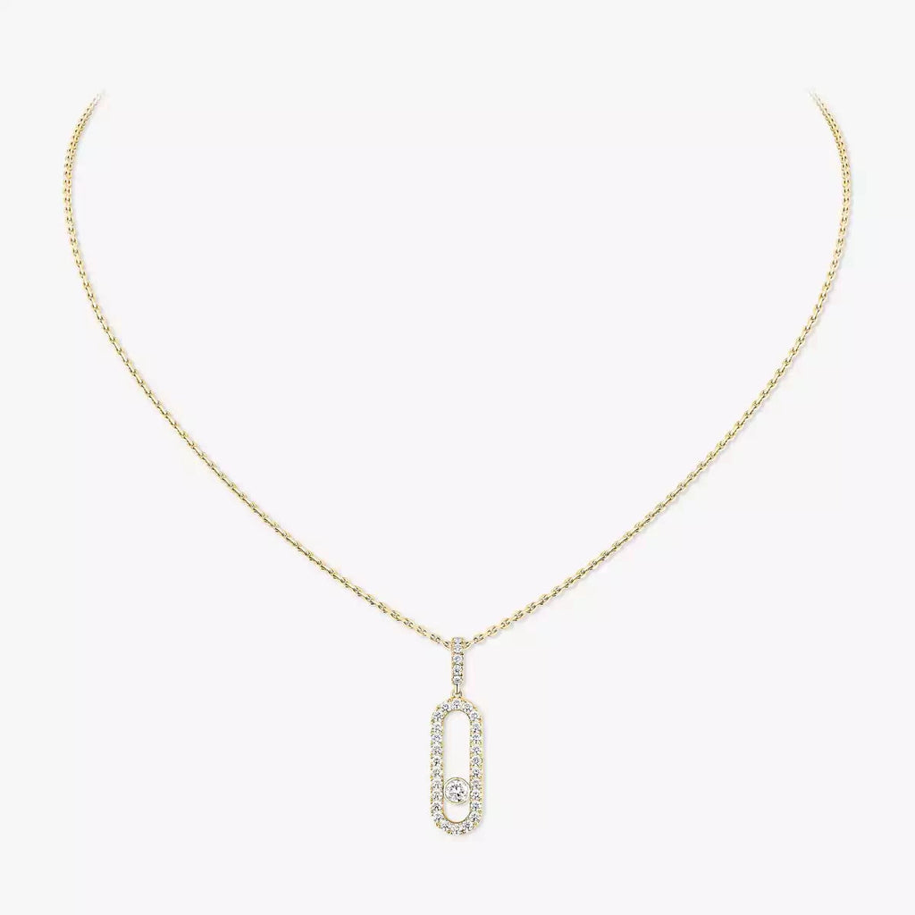 [LUXE]Move Uno Diamond Necklace in Rose Gold