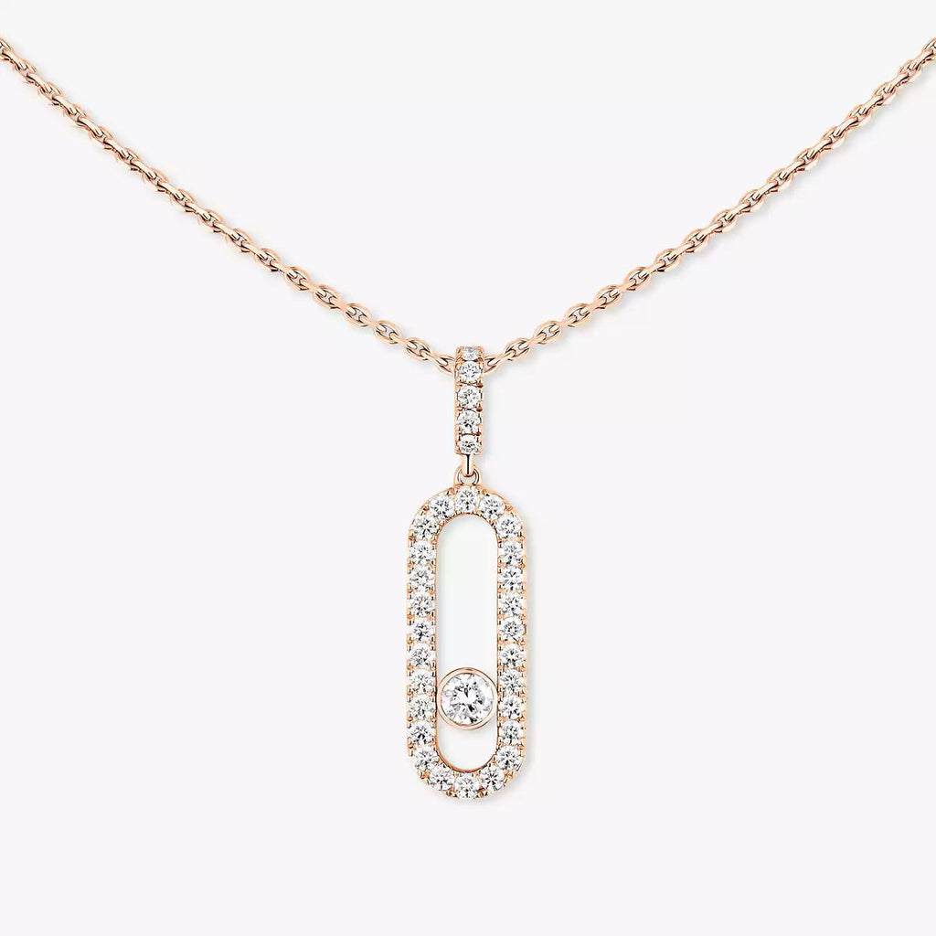 [LUXE]Move Uno Diamond Necklace in Rose Gold