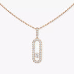 [LUXE]Move Uno Diamond Necklace in Rose Gold