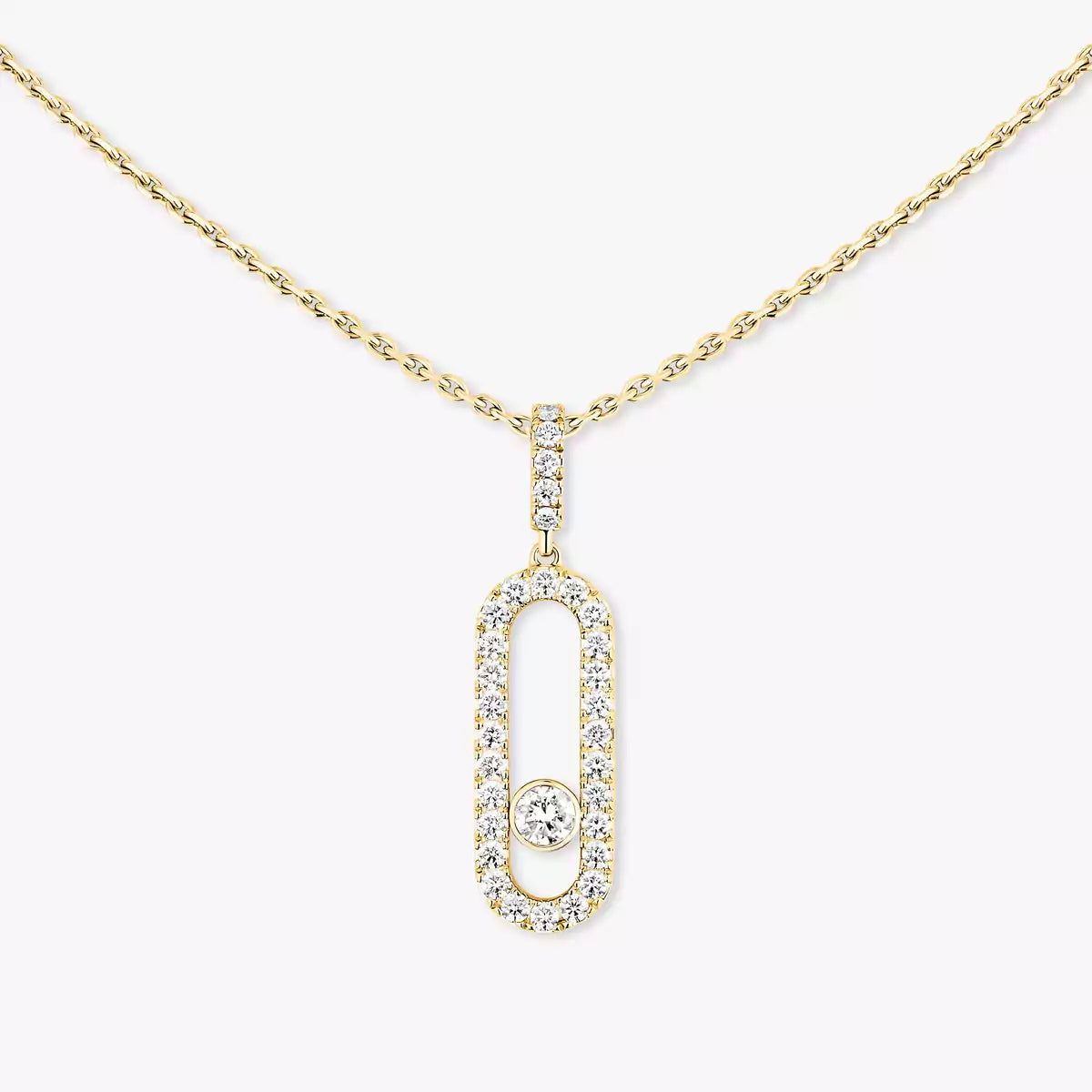 [LUXE]Move Uno Diamond Necklace in Rose Gold