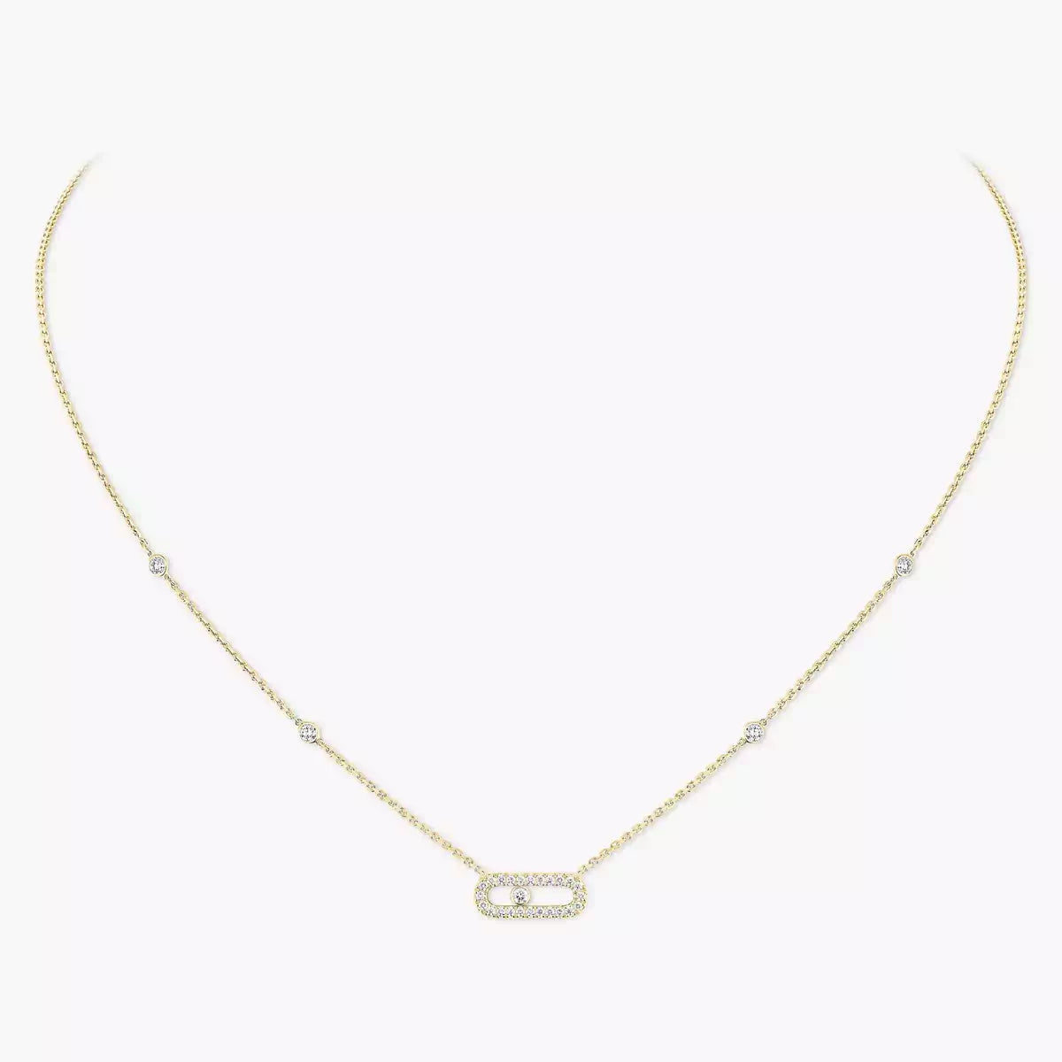 [LUXE]Diamond Necklace Move Uno