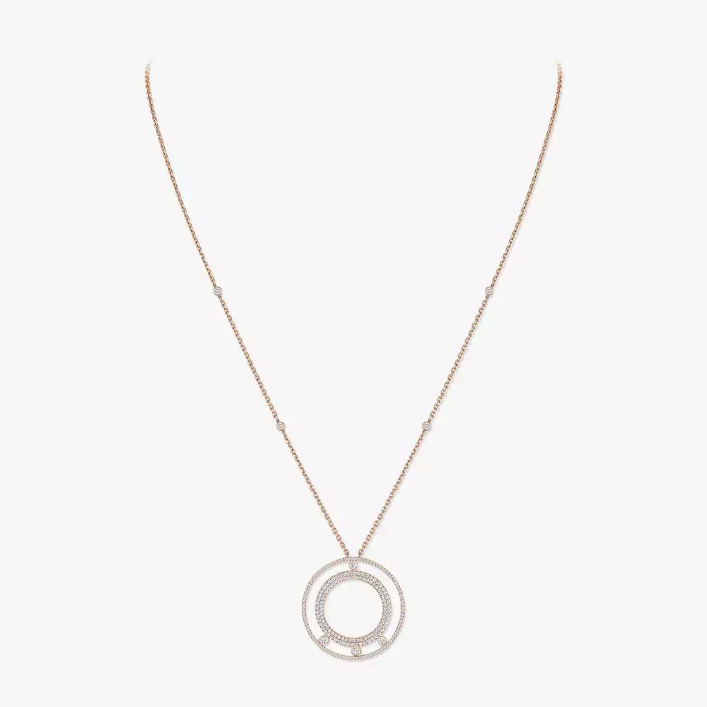 [LUXE]Move Romane Long Pave_-Set Diamond Necklace