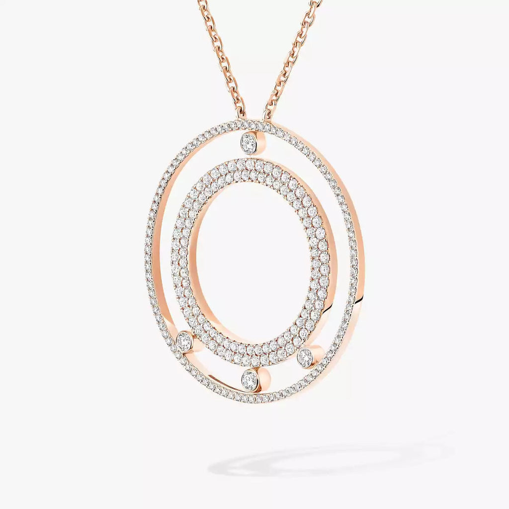 [LUXE]Move Romane Long Pave_-Set Diamond Necklace