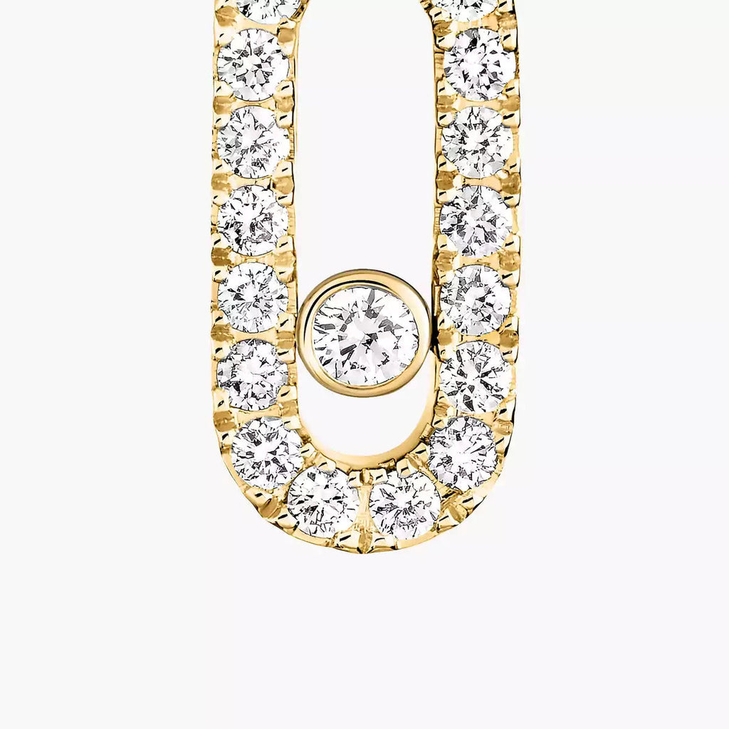 [LUXE]Move Uno Single Diamond Hoop Earring