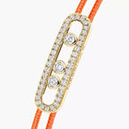 [LUXE]Messika Care(s) pink cord pavé bracelet