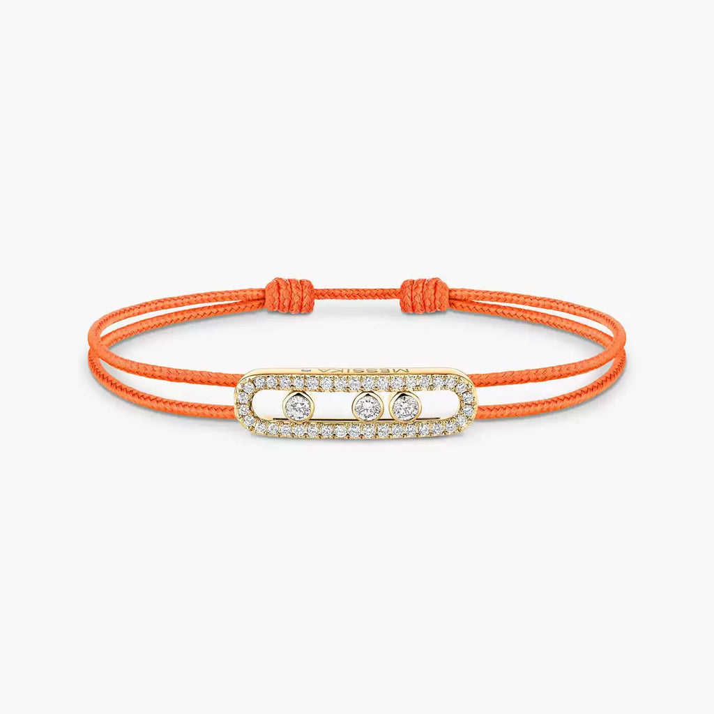 [LUXE]Messika Care(s) pink cord pavé bracelet