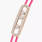 [LUXE]Messika Care(s) pink cord pavé bracelet