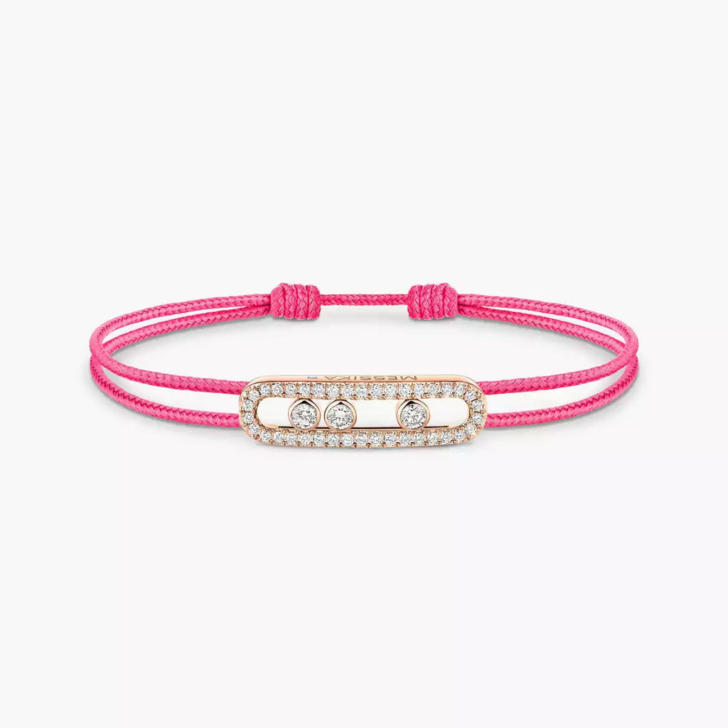 [LUXE]Messika Care(s) pink cord pavé bracelet
